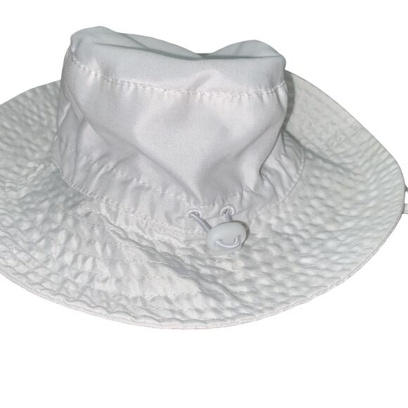 MaxNova Baby Sun Hat Smile Face UPF 50+ Infant Bucket Hat in White 0-6 Months - Picture 6 of 6